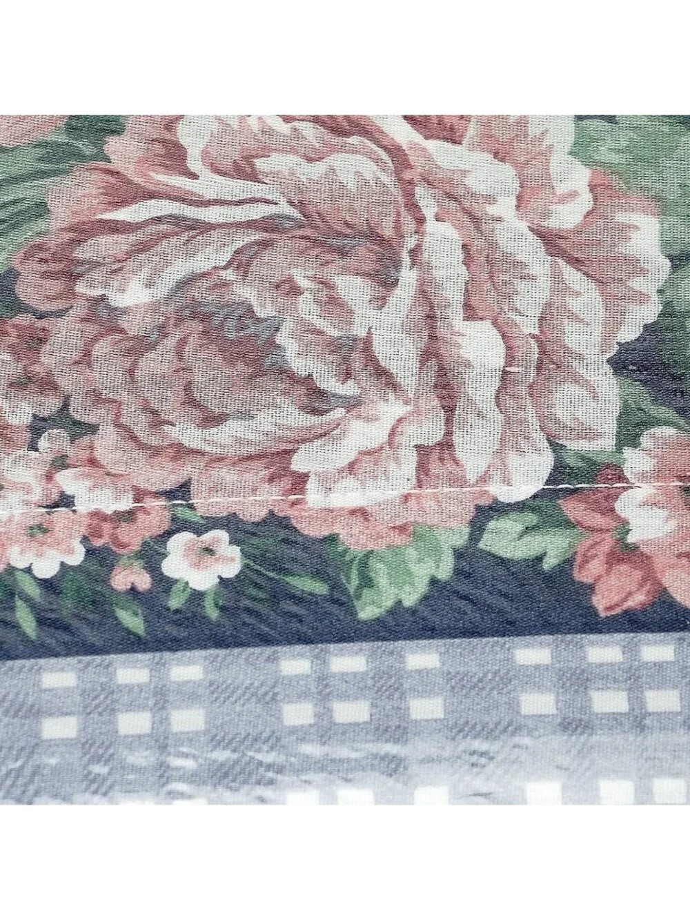 DAN RIVER Criterion Twin Sheet Set 3 pc Blue Floral Cotton Blend New Vintage